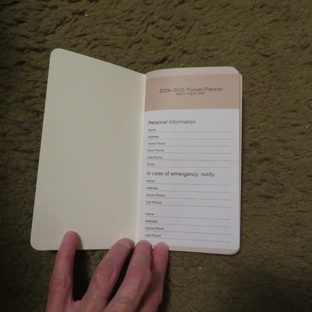 Date Works Kitten 2024-25 2 Year Pocket Planner Calendar 3 x 6 NEW